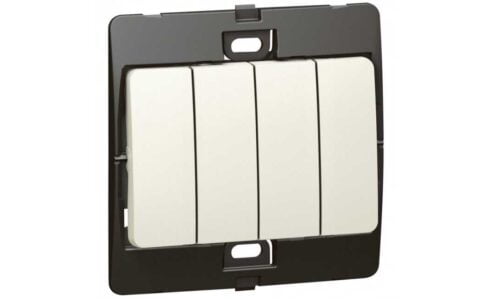 Công tắc Legrand, bốn  1 chiều màu trắng Mallia | 281006 Công tắc Legrand, bốn  1 chiều màu trắng Mallia | 281006