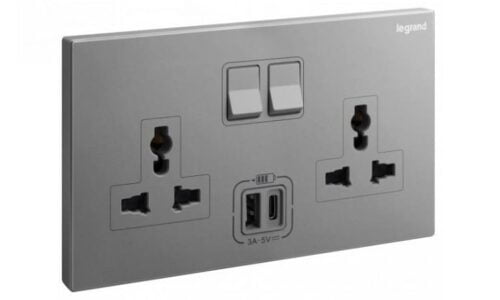 Ổ cắm Legrand, mạng đôi Cat6e màu xám đậm Galion | 282463C3 Ổ cắm Legrand, mạng đôi Cat6e màu xám đậm Galion | 282463C3