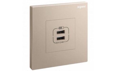 Ổ cắm Legrand, mạng đôi Cat6e màu xám đậm Galion | 282463C3