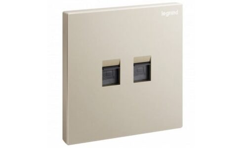 Ổ cắm Legrand, mạng đôi Cat6e màu xám đậm Galion | 282463C3