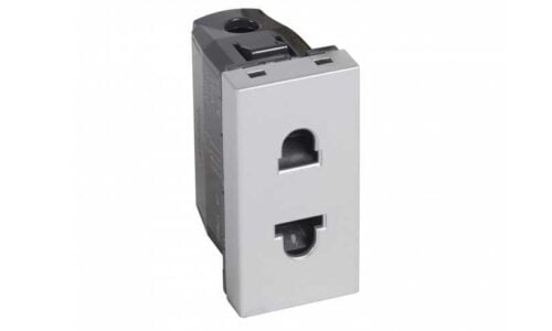 Ổ cắm Legrand, đơn 2 chấu màu bạc Arteor | 571037 Ổ cắm Legrand, đơn 2 chấu màu bạc Arteor | 571037
