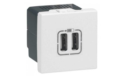 Ổ cắm Legrand, ổ sạc đôi, màu trắng Arteor | 572078 Ổ cắm Legrand, ổ sạc đôi, màu trắng Arteor | 572078