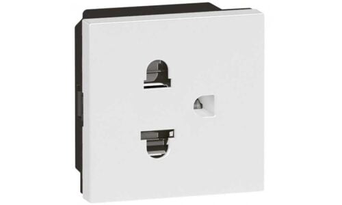 Ổ cắm đơn 2 chấu Legrand, màu trắng Arteor | 572104 Ổ cắm đơn 2 chấu Legrand, màu trắng Arteor | 572104
