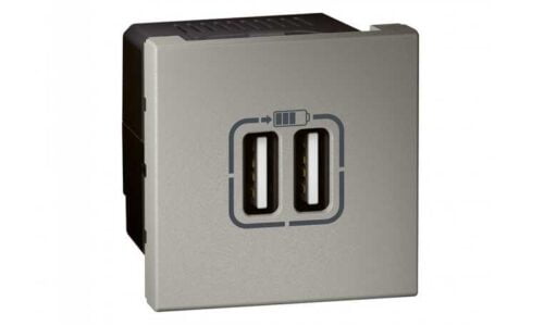 Ổ cắm Legrand, ổ sạc Usb, màu xám đậm Arteor | 572578 Ổ cắm Legrand, ổ sạc Usb, màu xám đậm Arteor | 572578