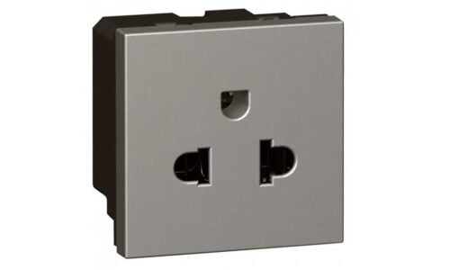 Ổ cắm Legrand, đơn 3 chấu, màu xám Arteor | 572616 Ổ cắm Legrand, đơn 3 chấu, màu xám Arteor | 572616