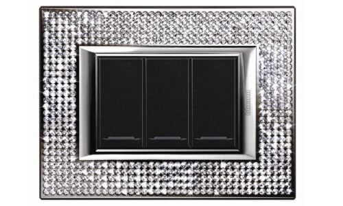 Mặt che Legrand, kim loại xám đậm Axolute Bticino | HB4803XS