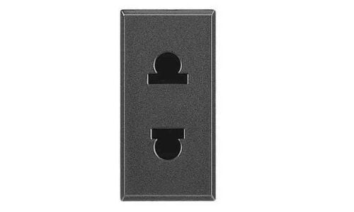 Ổ cắm Legrand, đơn 2 chấu màu xám đậm Axolute Bticino | HS4125 Ổ cắm Legrand, đơn 2 chấu màu xám đậm Axolute Bticino | HS4125