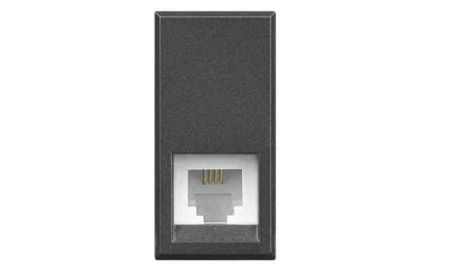 Ổ cắm Legrand, điện thoại màu xám đậm Axolute Bticino | HS4258/11N Ổ cắm Legrand, điện thoại màu xám đậm Axolute Bticino | HS4258/11N